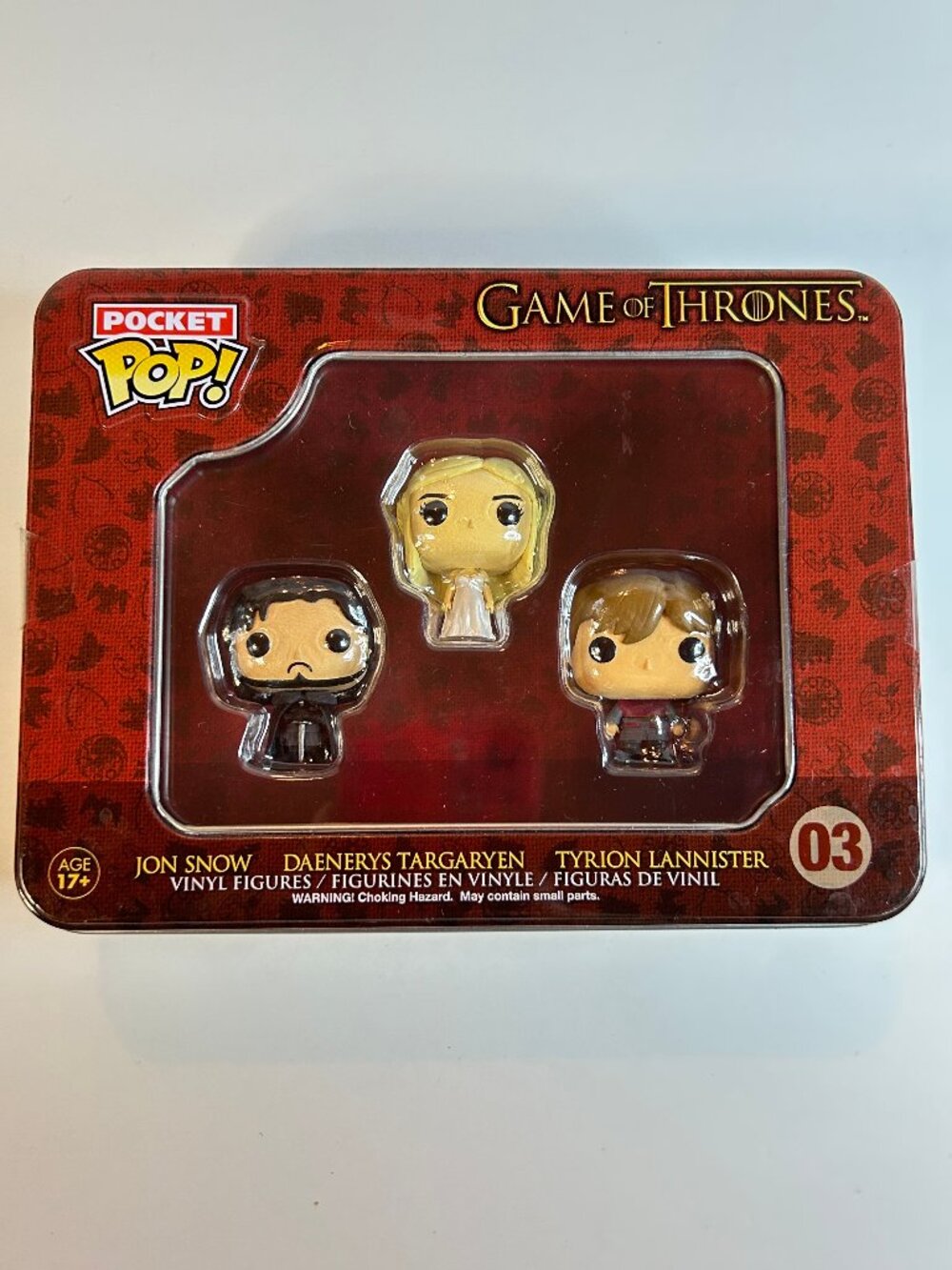 Funko Game of Thrones Pocket Pop! Mini Vinyl Figure Tin 3-Pack NEW SEALED